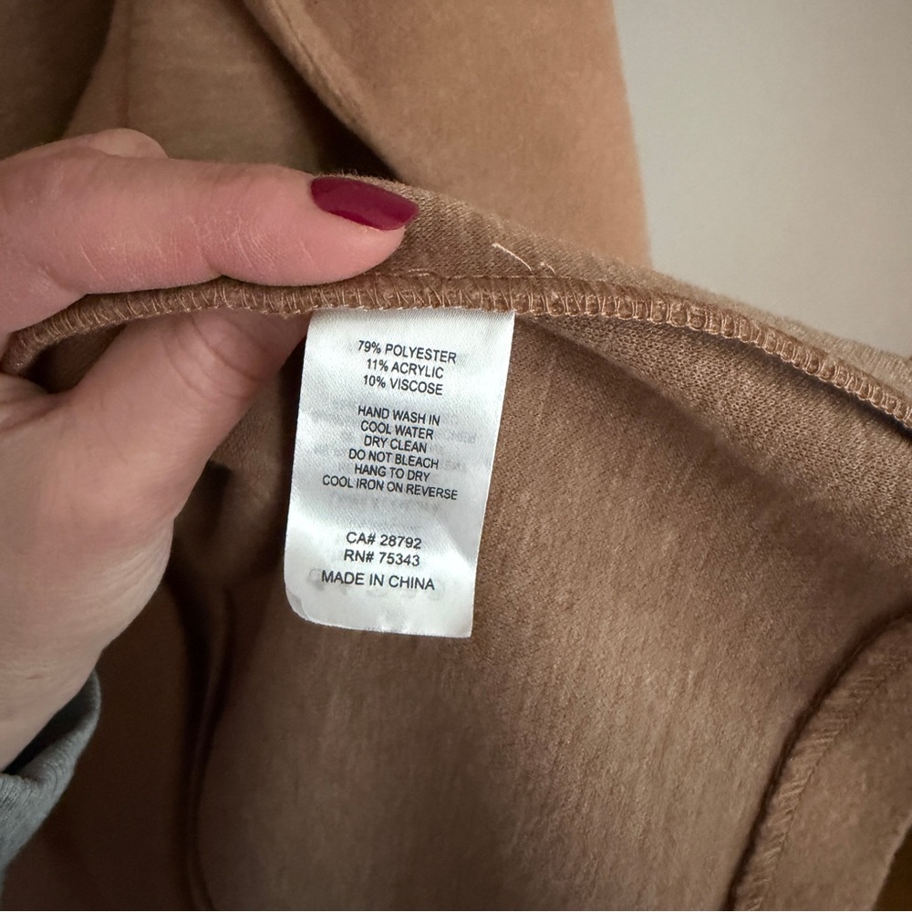 Joie Tan Josie Long Vest Sleeveless Duster Cardigan Jacket Size Small - Picture 6 of 7